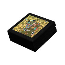 Fulfilment (The Embrace) by Gustav Klimt Jewelry Box