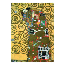 Fulfilment (The Embrace) by Gustav Klimt Custom Invitation