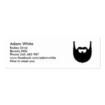 Full beard business card template