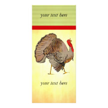 Full Colour Thanksgiving Turkey Personalised Rack Card