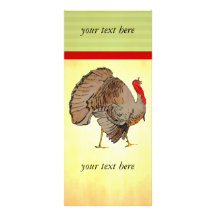 Full Colour Thanksgiving Turkey Personalised Rack Card