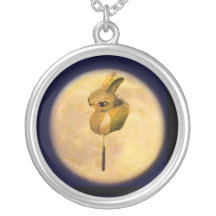 Full Moon Chinese Rabbit Lantern Necklace