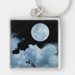 FULL MOON CLOUDS BLUE KEYCHAINS