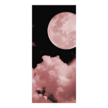 FULL MOON CLOUDS RED CUSTOMIZED RACK CARD