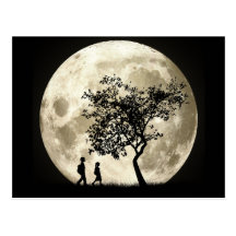 Full Moon Post Card