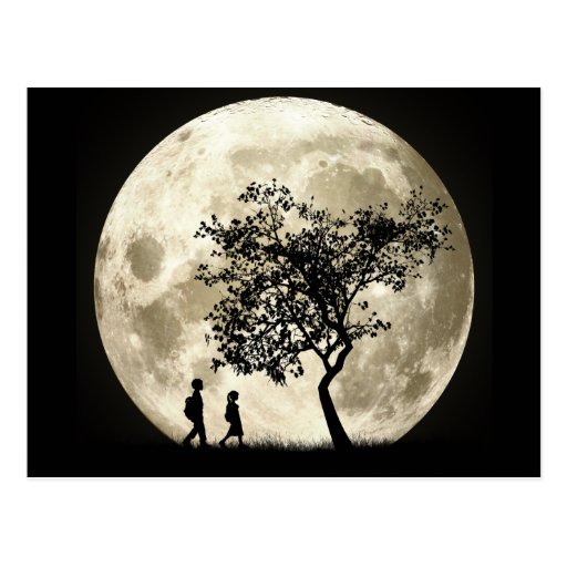 Full Moon Post Card