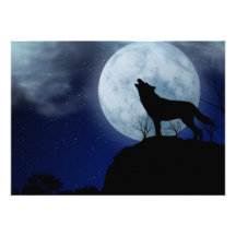 Full Moon Wolf Invitation
