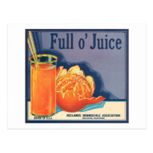 Full o' Juice Vintage Orange Growers Advertisement Post Cards