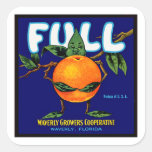 Full - Orange Crate Label Sticker