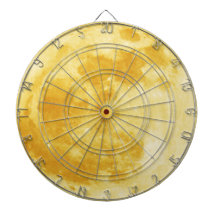 Full Yellow Moon Lunar Surface Astronomy Dartboard