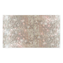 Fun and Festive Silver Sequin Business Card