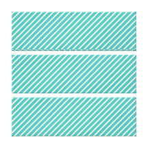 Fun and Modern Teal Striped Pattern Stretched Canvas Print