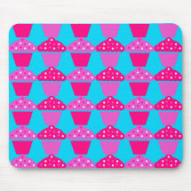 Fun and Sassy Hot Pink and Purple Cupcakes Mouse Pads