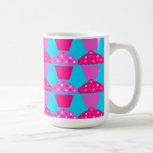 Fun and Sassy Hot Pink and Purple Cupcakes Coffee Mugs