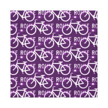 Fun Bike Route Fixie Bike Cyclist Pattern Canvas Prints