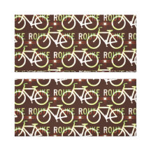 Fun Bike Route Fixie Bike Cyclist Pattern Gallery Wrapped Canvas