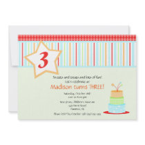 Fun Birthday Cake Birthday Invitation