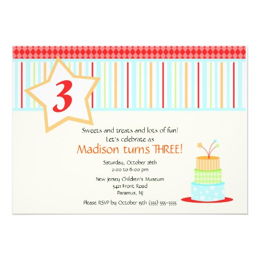 Fun Birthday Cake Birthday Invitation - Zazzle.com.au