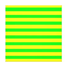 Fun Citrus Yellow and Neon Green Striped Pattern Gallery Wrapped Canvas