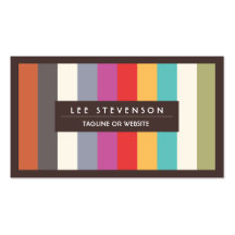 Fun Colourful Multi Stripes  Business Card