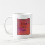 Fun colourful pink orange art painting customised coffee mugs