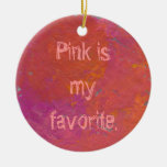 Fun colourful pink orange art painting customised christmas tree ornaments