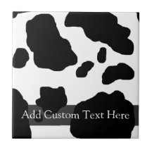 Fun Cow Print Personalised Ceramic Tiles