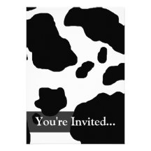 Fun Cow Print Personalised Invitations