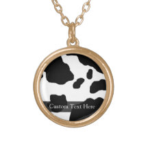 Fun Cow Print Personalised Personalised Necklace