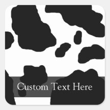 Fun Cow Print Personalised Sticker