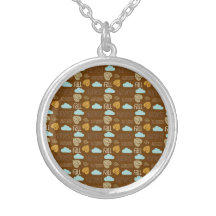 Fun Fall Harvest with Leafs and Cloud Pattern Pendant