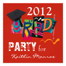 Fun & Funky 2012 Grad Party Invitation