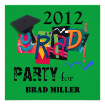 Fun & Funky 2012 Grad Party Invitation