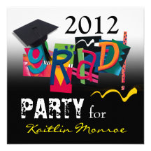 Fun & Funky 2012 Grad Party Invitation