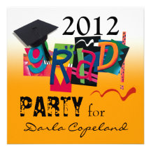 Fun & Funky 2012 Grad Party Invitation