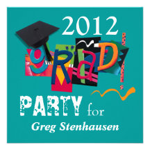 Fun & Funky 2012 Grad Party Invitation