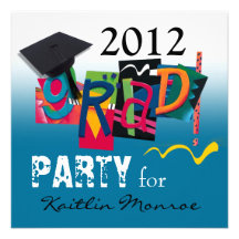 Fun & Funky 2012 Grad Party Invitation
