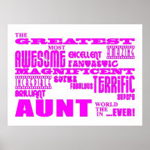 Fun Gifts for Aunts : Greatest Aunt Print