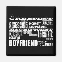 Fun Gifts for Boyfriends : Greatest Boyfriend Refrigerator Magnets