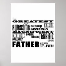 Fun Gifts for Dads : Greatest Father Poster