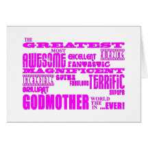 Fun Gifts for Godmothers : Greatest Godmother Greeting Card
