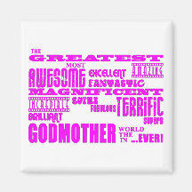 Fun Gifts for Godmothers : Greatest Godmother Magnets