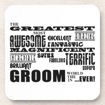 Fun Gifts for Grooms : Greatest Groom Beverage Coasters