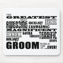 Fun Gifts for Grooms : Greatest Groom Mousemat
