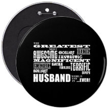 Fun Gifts for Husbands : Greatest Husband Buttons