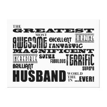 Fun Gifts for Husbands : Greatest Husband Canvas Prints