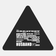 Fun Gifts for Husbands : Greatest Husband Triangle Stickers