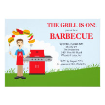 Fun King of the Grill Barbecue Party invitation