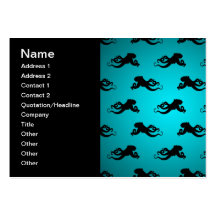 Fun Octopus Pattern on Bright Turquoise Business Cards