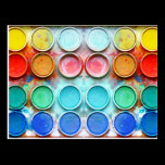 Fun paint colour box postcards